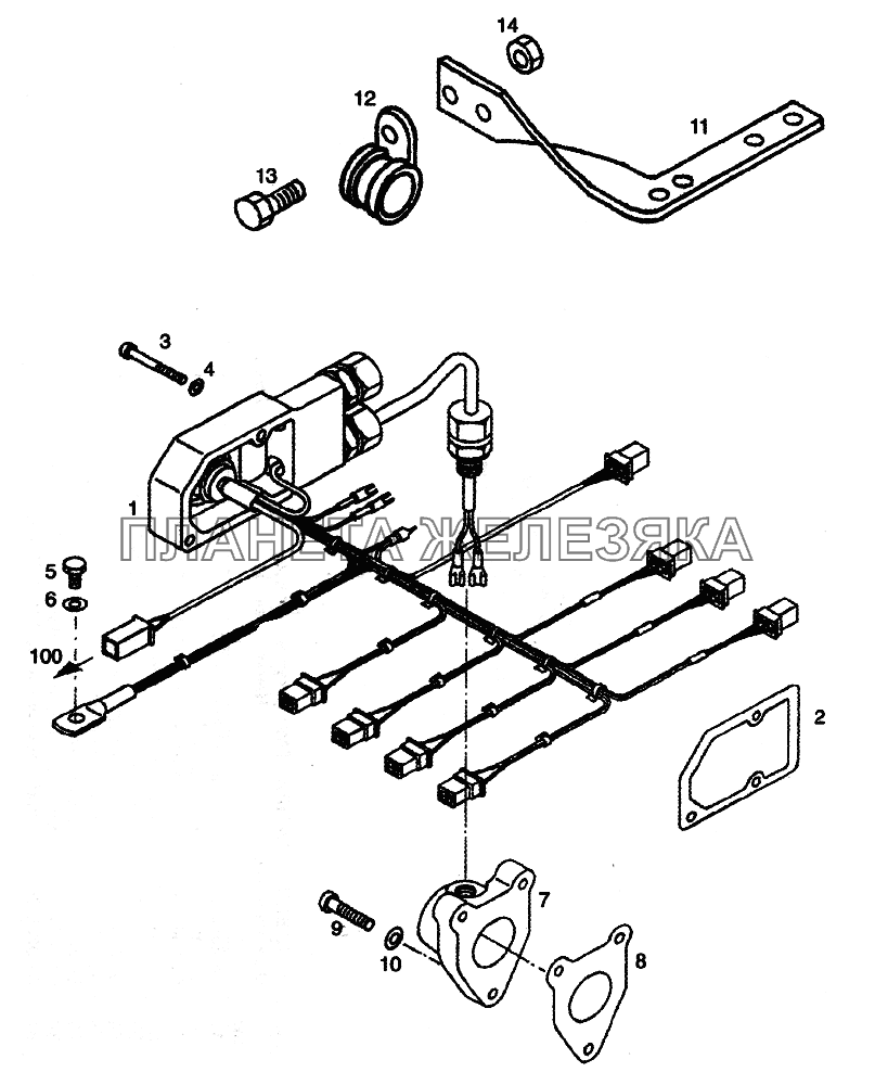 Кабельный план ГМП (жгут проводов) ЛиАЗ-5256, 6212 (2006)